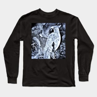 BLUE COCKATOO , TROPICAL DECO DESIGN , ART PRINT, PARROT POSTER Long Sleeve T-Shirt